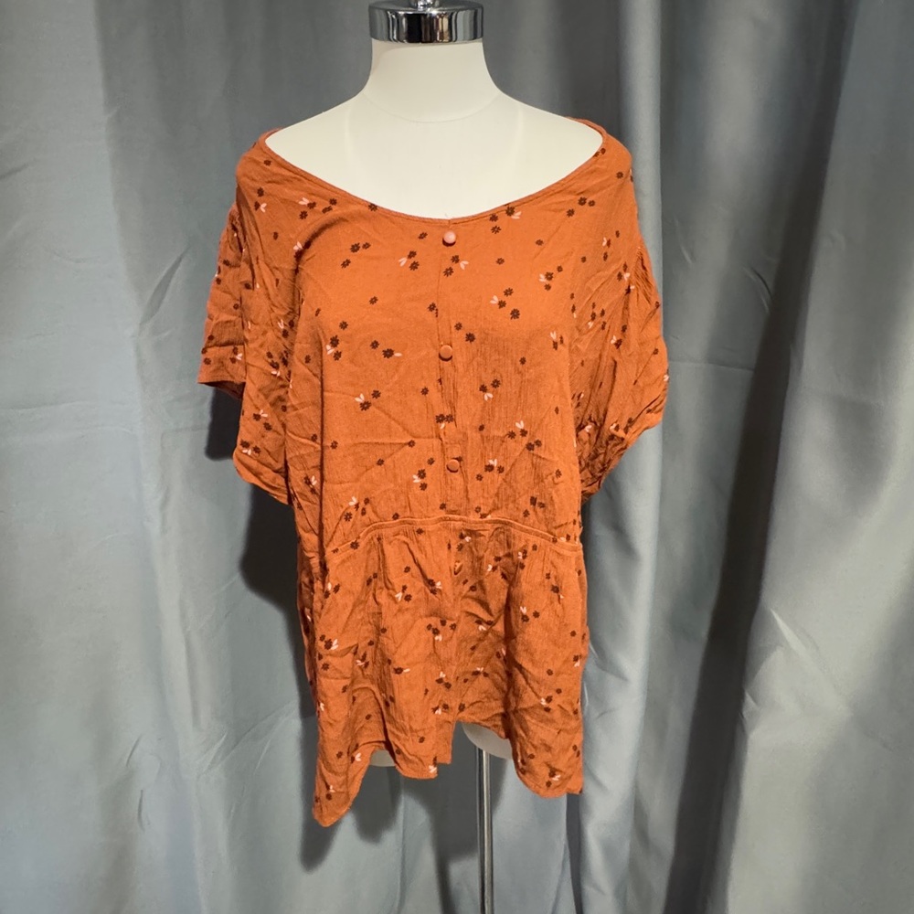 Sonoma ladies blouse size 2X orange in color